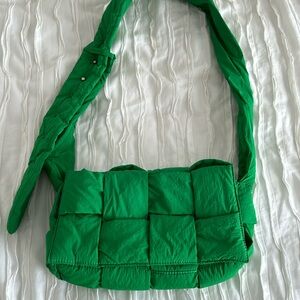 Green Woven Crossbody bag